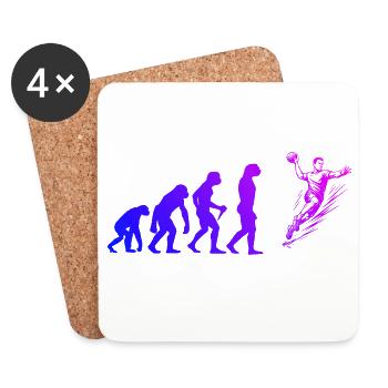 Handball Love to Wear pour les hommes - Dessous de verre (lot de 4) - blanc - Devant