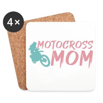 Motocross Mom - Coasters (set of 4) - white - Front