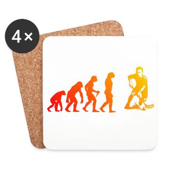 Modernes Floorball Artwork - Untersetzer (4er-Set) - Weiß - Vorne