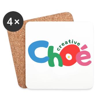 choe creative texte - Dessous de verre (lot de 4) - blanc - Devant