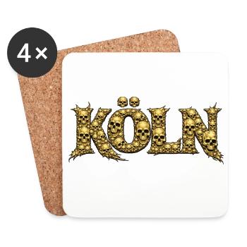 COLOGNE | Lettres du Crâne d’Or - Dessous de verre (lot de 4) - blanc - Devant