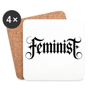 feminist - Coasters (set of 4) - white - Front