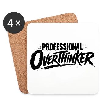 PROFESSIONAL OVERTHINKER Grunge - Untersetzer (4er-Set) - Weiß - Vorne
