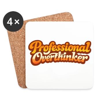 PROFESSIONAL OVERTHINKER VINTAGE - Untersetzer (4er-Set) - Weiß - Vorne