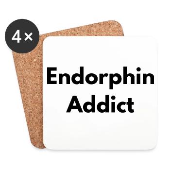 Endorphin addict - Coasters (set of 4) - white - Front