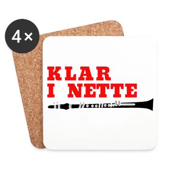 Clarinet - Klar bin I a Netter - Clarinetist - Coasters (set of 4) - white - Front