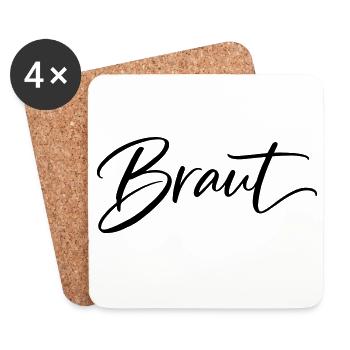 Team Bride - Coasters (set of 4) - white - Front