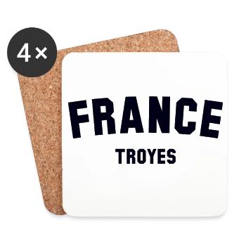 Troyes France Frankreich - Untersetzer (4er-Set) - Weiß - Vorne