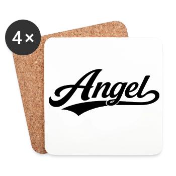 Angel name first last family - Coasters (set of 4) - white - Front
