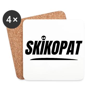 SKIKOPAT! - Untersetzer (4er-Set) - Weiß - Vorne