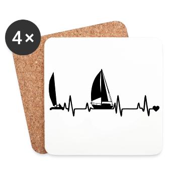 Voile - Dessous de verre (lot de 4) - blanc - Devant