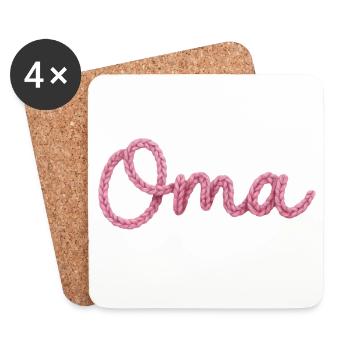 Oma - Untersetzer (4er-Set) - Weiß - Vorne