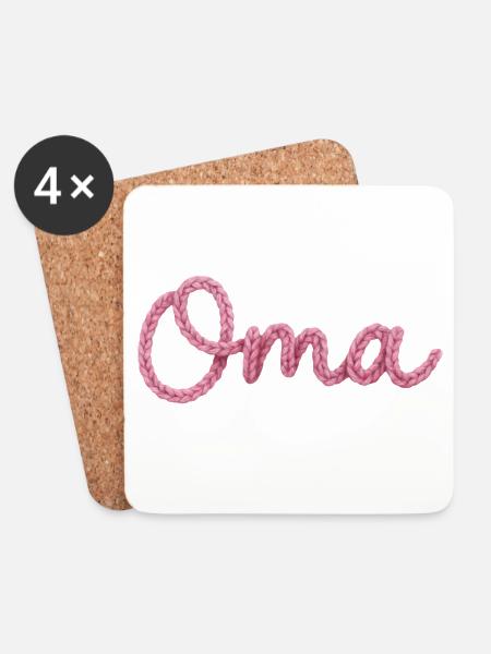 Oma - Untersetzer (4er-Set) - Weiß
