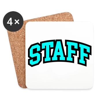 Staff Schriftzug - Untersetzer (4er-Set) - Weiß - Vorne