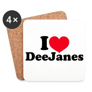 I Love DeeJanes - Coasters (set of 4) - white - Front