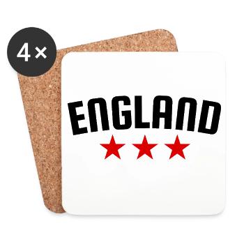 England 3 Star Design - Coasters (set of 4) - white - Front