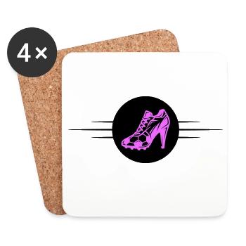 Women's Football Football Boots Football - Coasters (set of 4) - white - Front