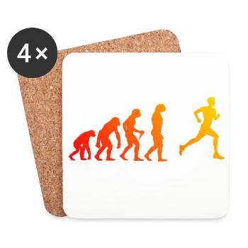 Idée cadeau pour une course à pied - Dessous de verre (lot de 4) - blanc - Devant