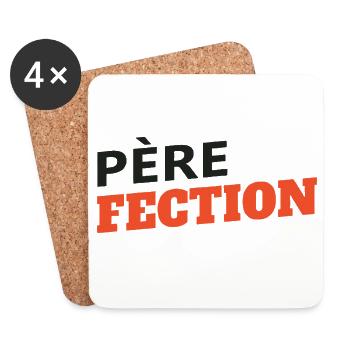 Father Fection Personalized Humor Gift - Coasters (set of 4) - white - Front