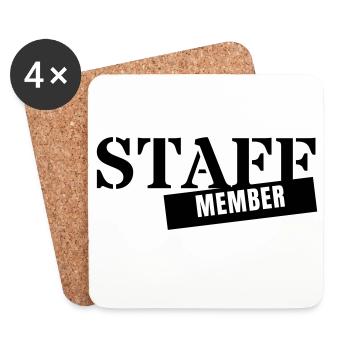 Staff Member - Team Personal Event Employee - Coasters (set of 4) - white - Front