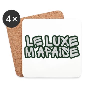 Le Luxe Graffiti Français - Dessous de verre (lot de 4) - blanc - Devant