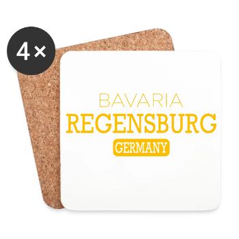 Regensburg Bayern Deutschland - Untersetzer (4er-Set) - Weiß - Vorne
