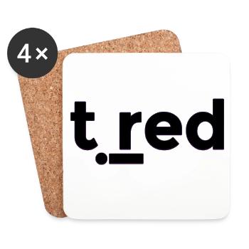 Tired - Coasters (set of 4) - white - Front