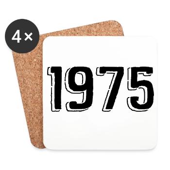 1975 - Dessous de verre (lot de 4) - blanc - Devant
