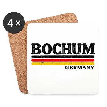 Bochum - Ruhrpott - Deutschland - Germany - Untersetzer (4er-Set) - Weiß - Vorne