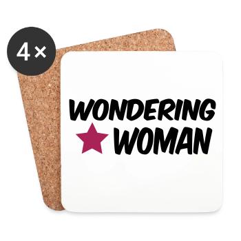 wondering woman - Coasters (set of 4) - white - Front