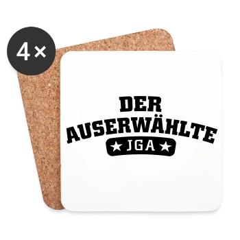 Der Auserwählte JGA - Untersetzer (4er-Set) - Weiß - Vorne