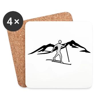 Cross-country mountain - Coasters (set of 4) - white - Front