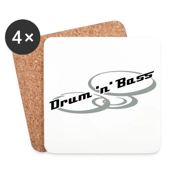 Drum 'n' Bass Design - Coasters (set of 4) - white - Front