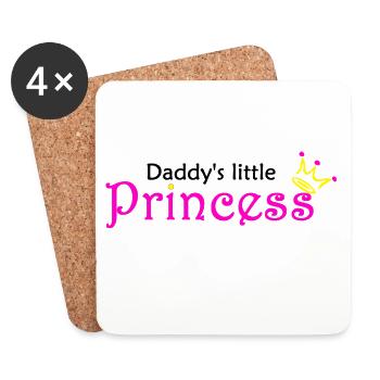 Daddy's Little Princess Rosa - Untersetzer (4er-Set) - Weiß - Vorne