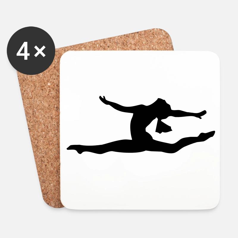 Ginnastica artistica - Sottobicchieri (set da 4 pezzi) - bianco