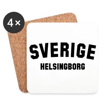 HELSINGBORG Schweden Sweden Sverige - Untersetzer (4er-Set) - Weiß - Vorne