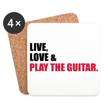 guitar - Coasters (set of 4) - white - Front
