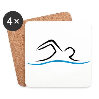 NAGE - Dessous de verre (lot de 4) - blanc - Devant