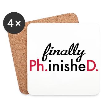 doctorate - Coasters (set of 4) - white - Front