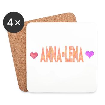 Anna-Lena - Dessous de verre (lot de 4) - blanc - Devant