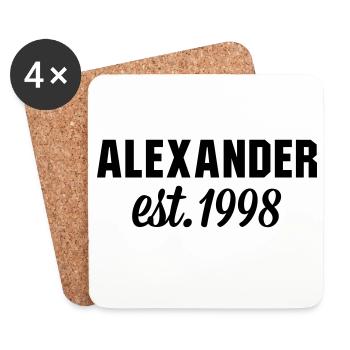 Alexander est 1998 - Untersetzer (4er-Set) - Weiß - Vorne