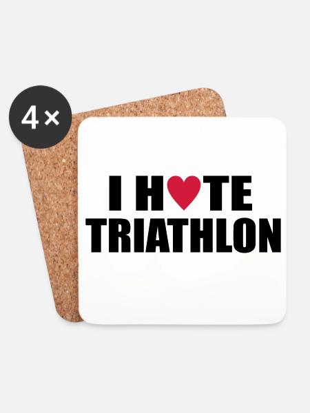 triathlon - Untersetzer (4er-Set) - Weiß