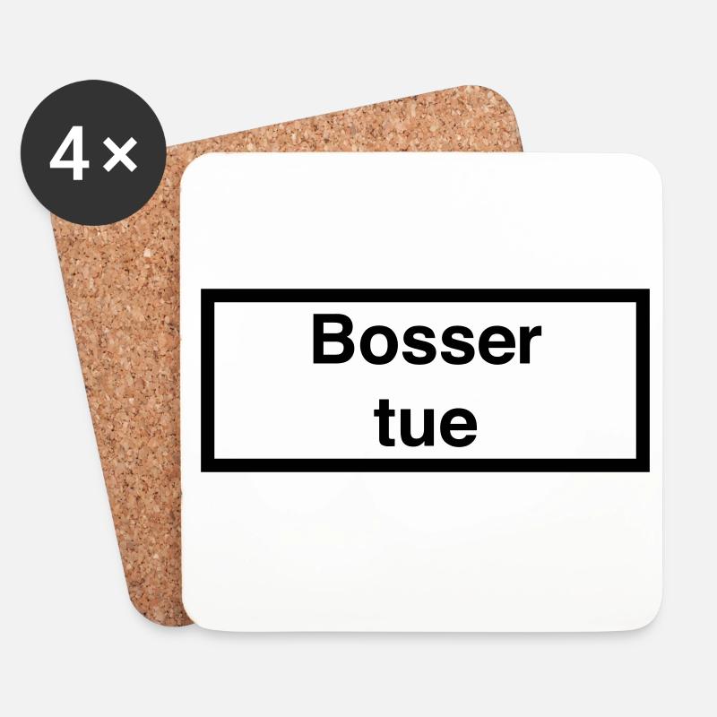 Work kills :) - Coasters (set of 4) - white