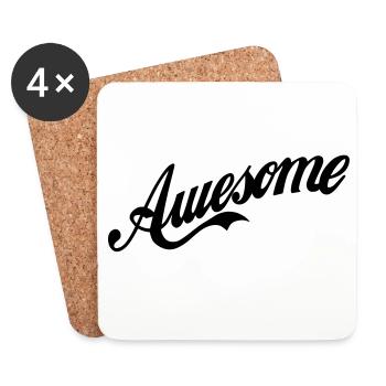 Awesome - Untersetzer (4er-Set) - Weiß - Vorne