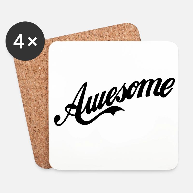 Awesome - Untersetzer (4er-Set) - Weiß