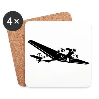 Ju-52 - Untersetzer (4er-Set) - Weiß - Vorne