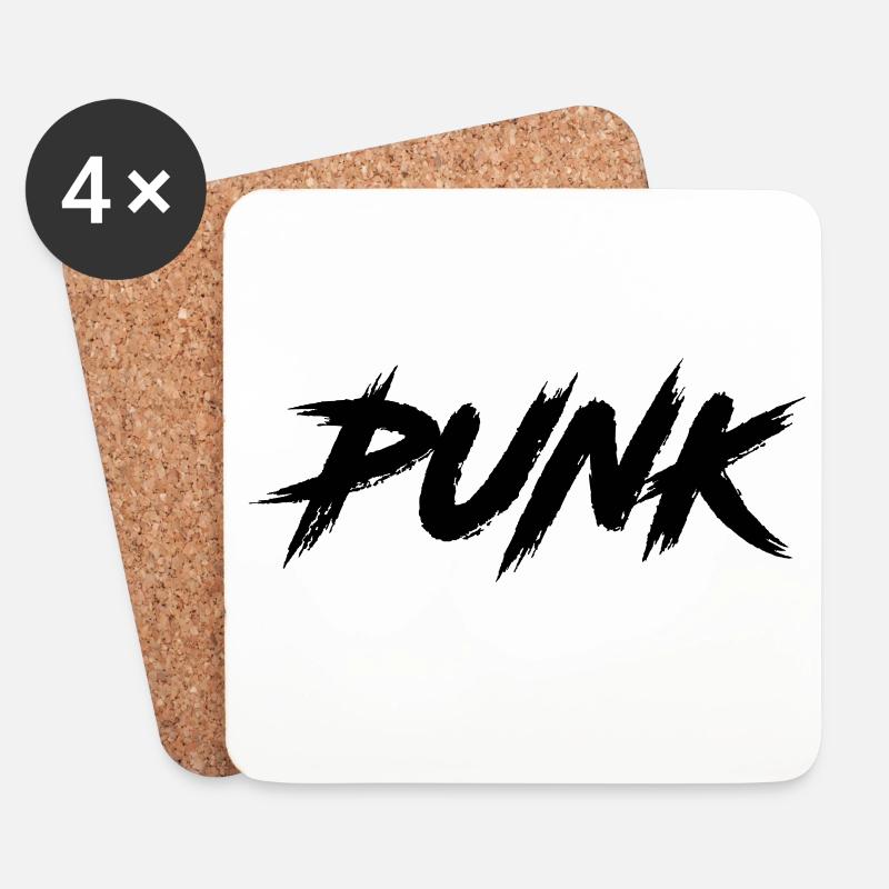 PUNK - Untersetzer (4er-Set) - Weiß