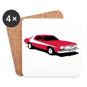 SH_Gran_Torino 2 Colors - Dessous de verre (lot de 4) - blanc - Devant