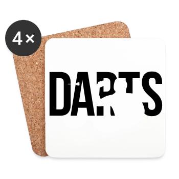 darts jeu de fléchettes - Dessous de verre (lot de 4) - blanc - Devant