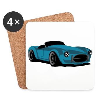 tuning cobra auto racing Automobile us cars icon - Coasters (set of 4) - white - Front